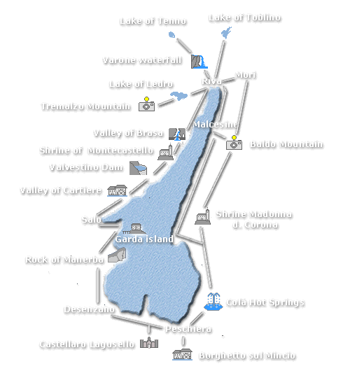 Lake of Garda map of the tours