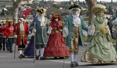 Carnival parade at Lake Garda