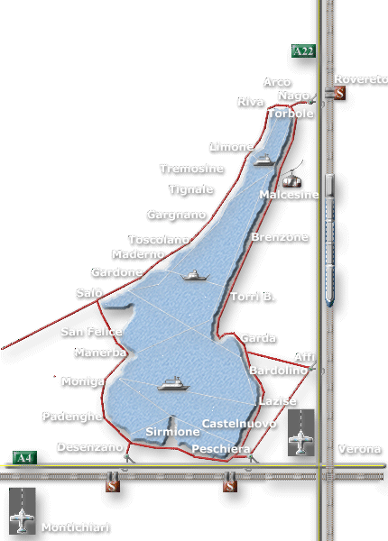 Lake of Garda road map