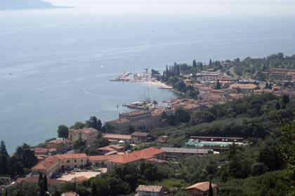 Gargnano panoramic view of the north coast