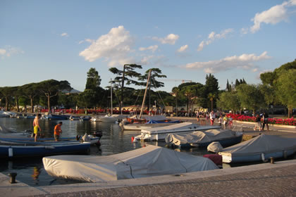 Lazise lake Garda panoramic view