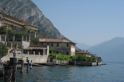 Limone and the lake Garda panoramic view