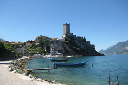 Malcesine the coast with the castle