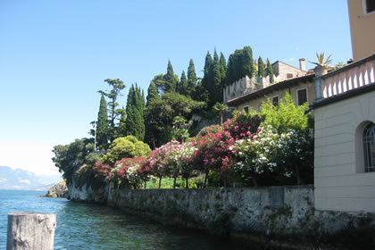 Malcesine the gardens and lake