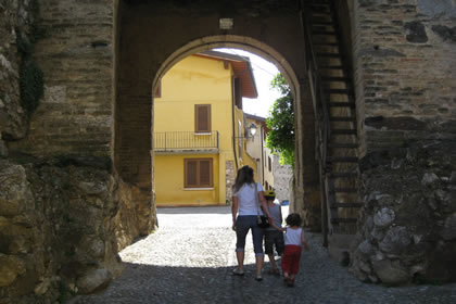 Moniga entrance to the castle of the year one thousand