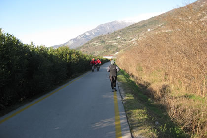 Nago cycling the streets