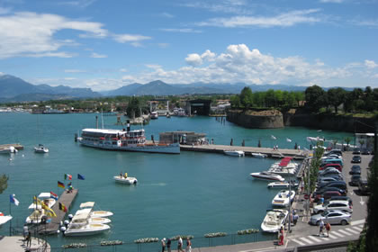 Peschiera panoramic view of the port
