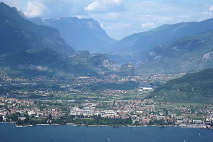 Riva panoramic view of lake Garda