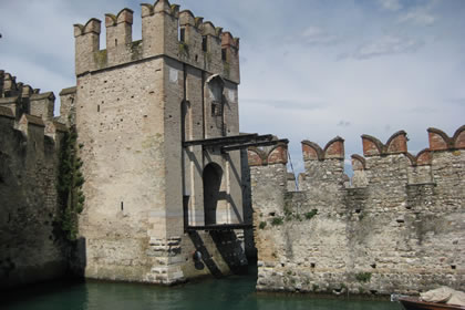Sirmione the walls of the castle
