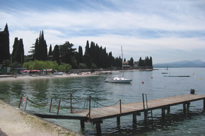 Torri del Benaco the lido and the coast